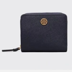Tory Burch, Robinson Bi-Fold Wallet, Navy, NWOT